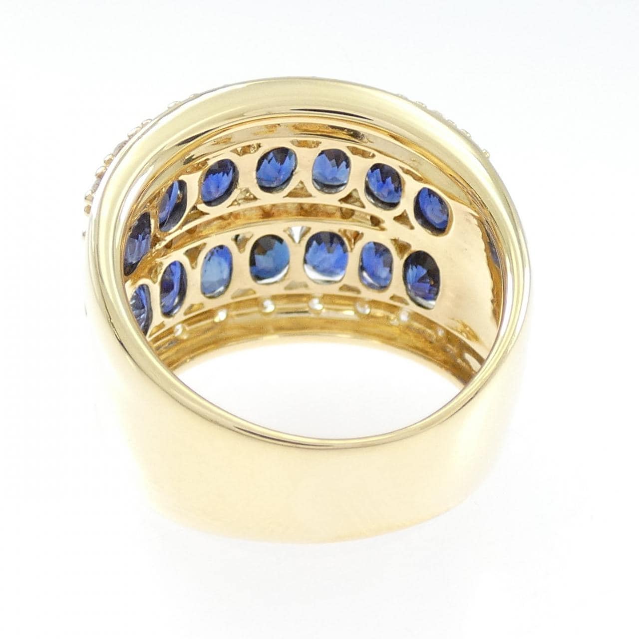 K18YG サファイヤ リング 3.44CT