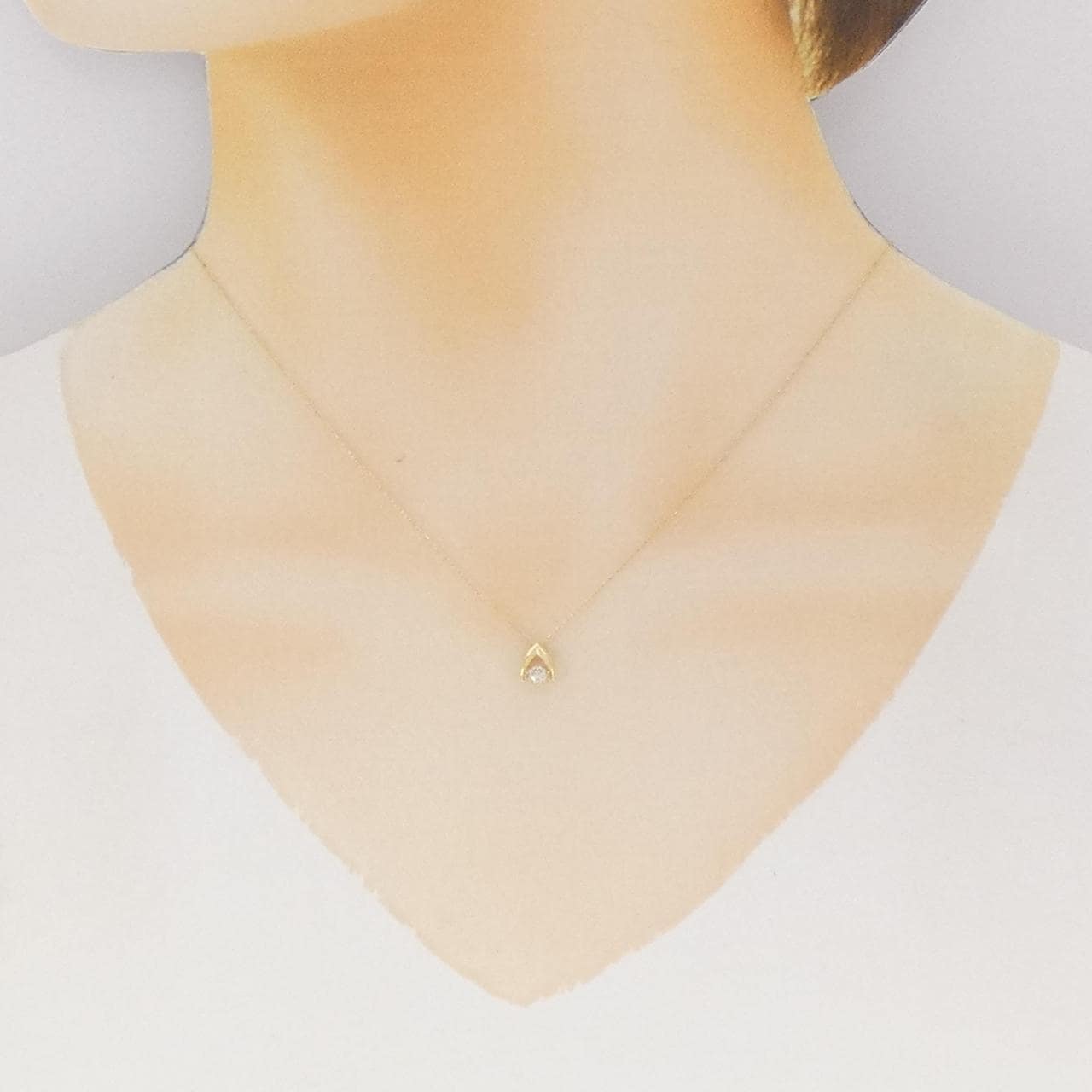 K18YG ダイヤモンド ネックレス 0.10CT