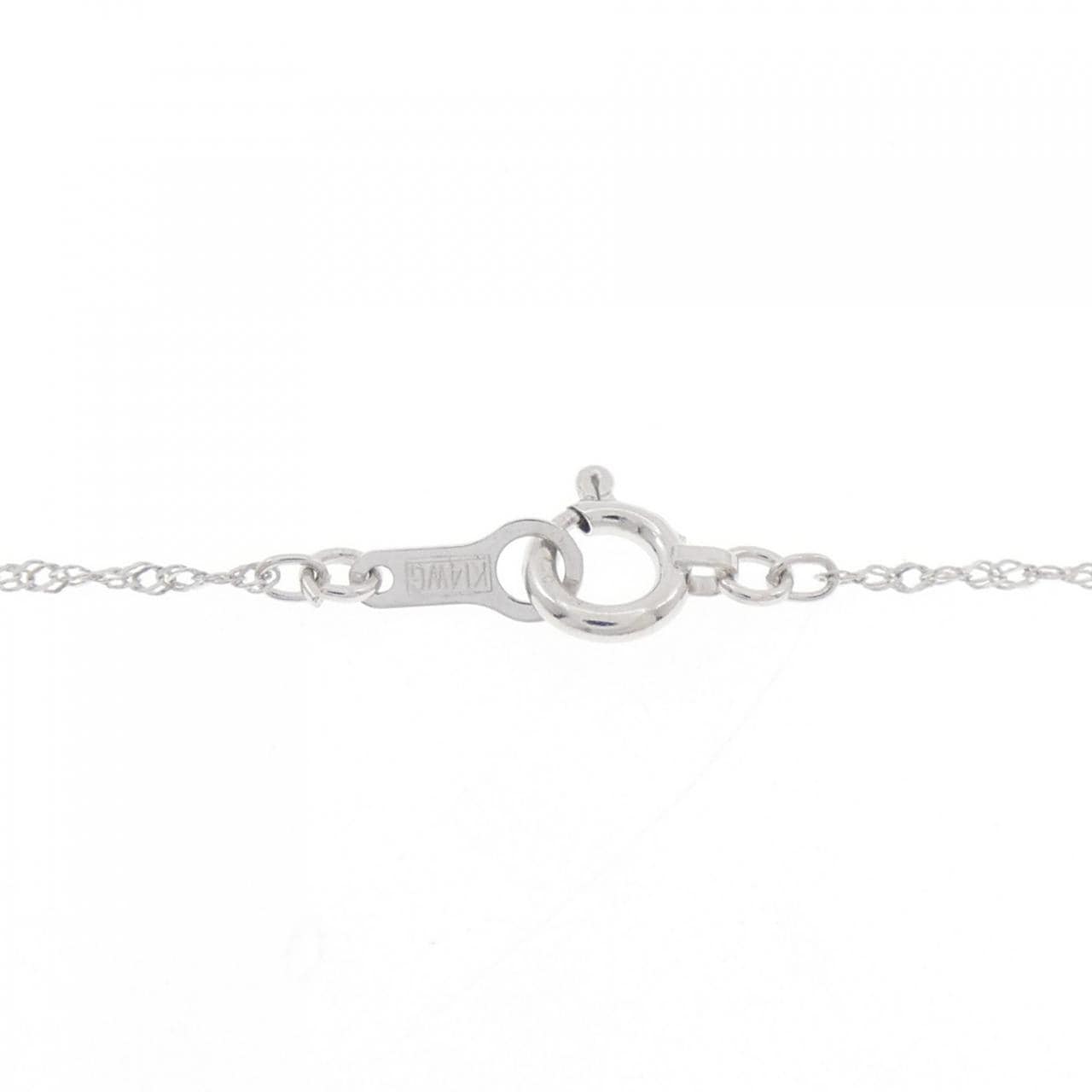 K14WG クロス ダイヤモンド ネックレス 0.15CT