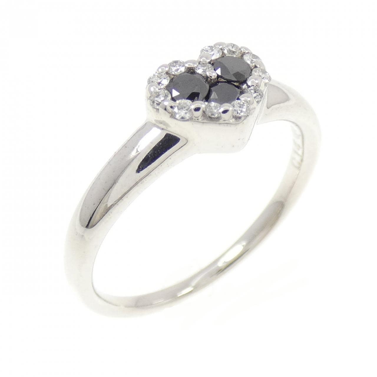 K18WG ハート ダイヤモンド リング 0.14CT