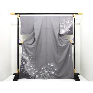 【新品】訪問着　銀彩加工　和田光正