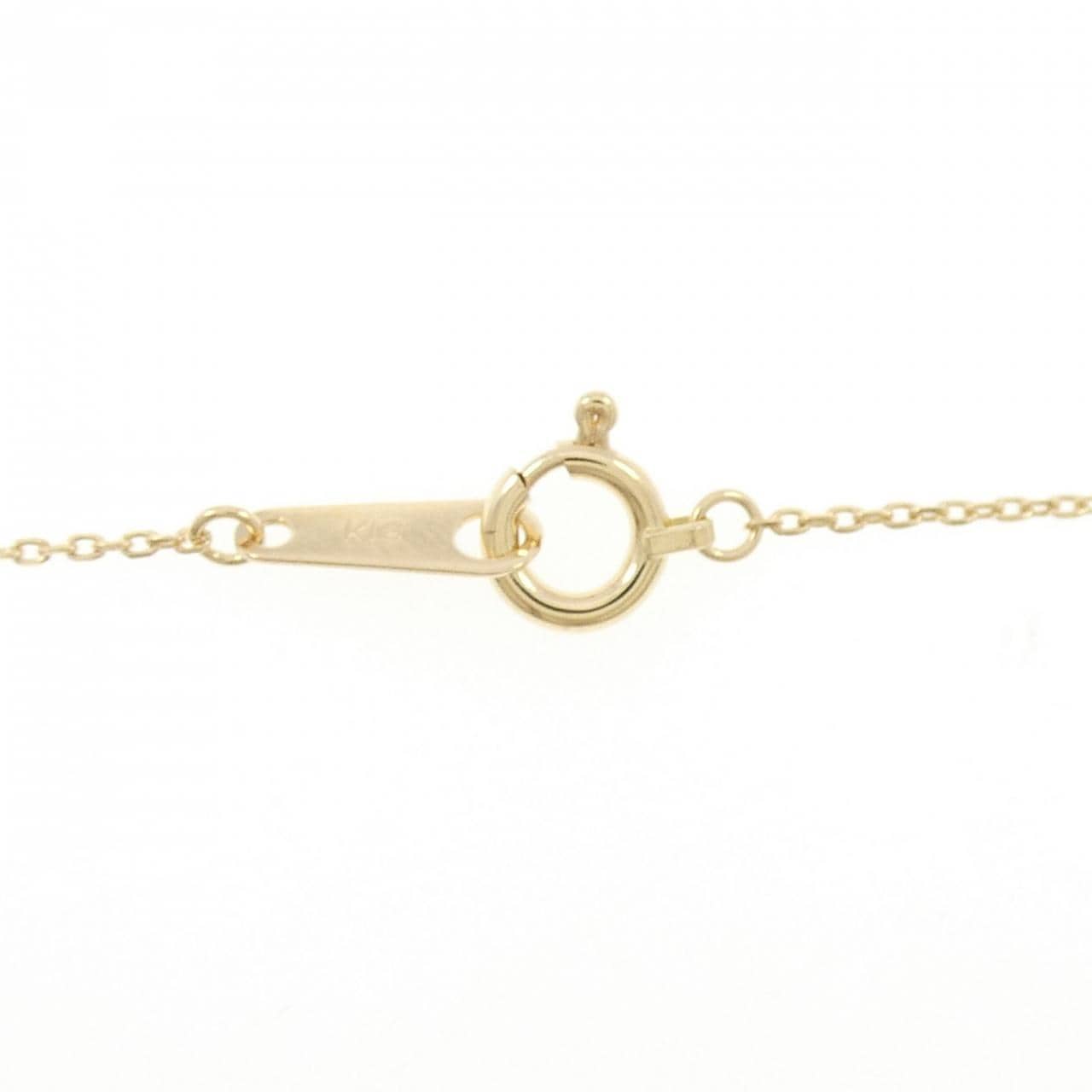 K18YG イニシャルM ダイヤモンド ネックレス 0.16CT