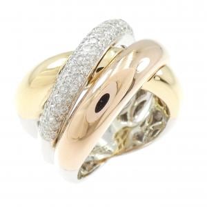 750スリーカラー ダイヤモンド リング 0.76CT