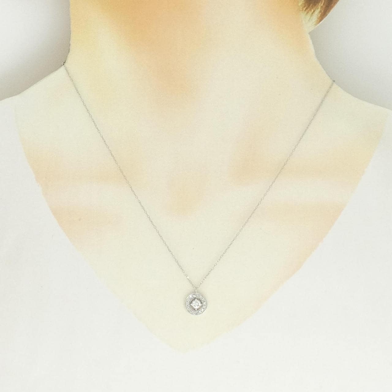 PT900/PT850 ダイヤモンド ネックレス 0.240CT