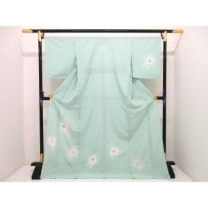 【未使用品】単衣　駒絽訪問着　刺繍入り