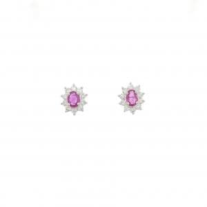 PT850/PT900 ルビー ピアス 0.38CT
