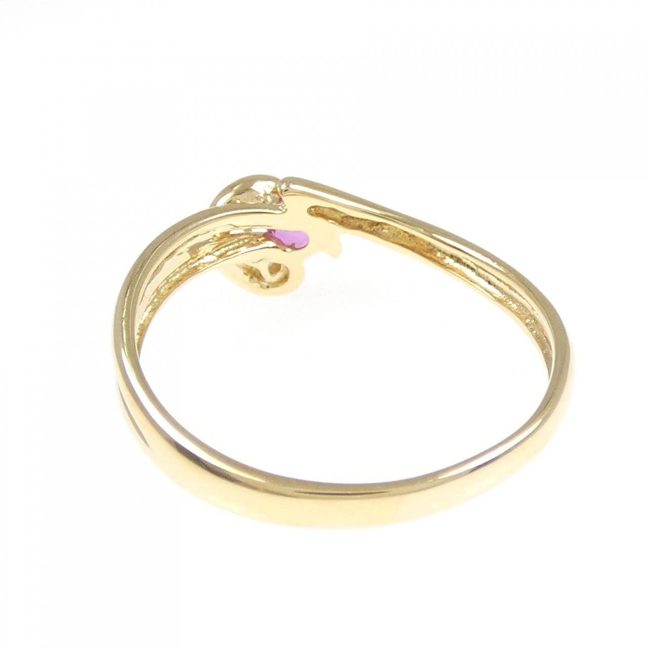 K18YG ルビー リング