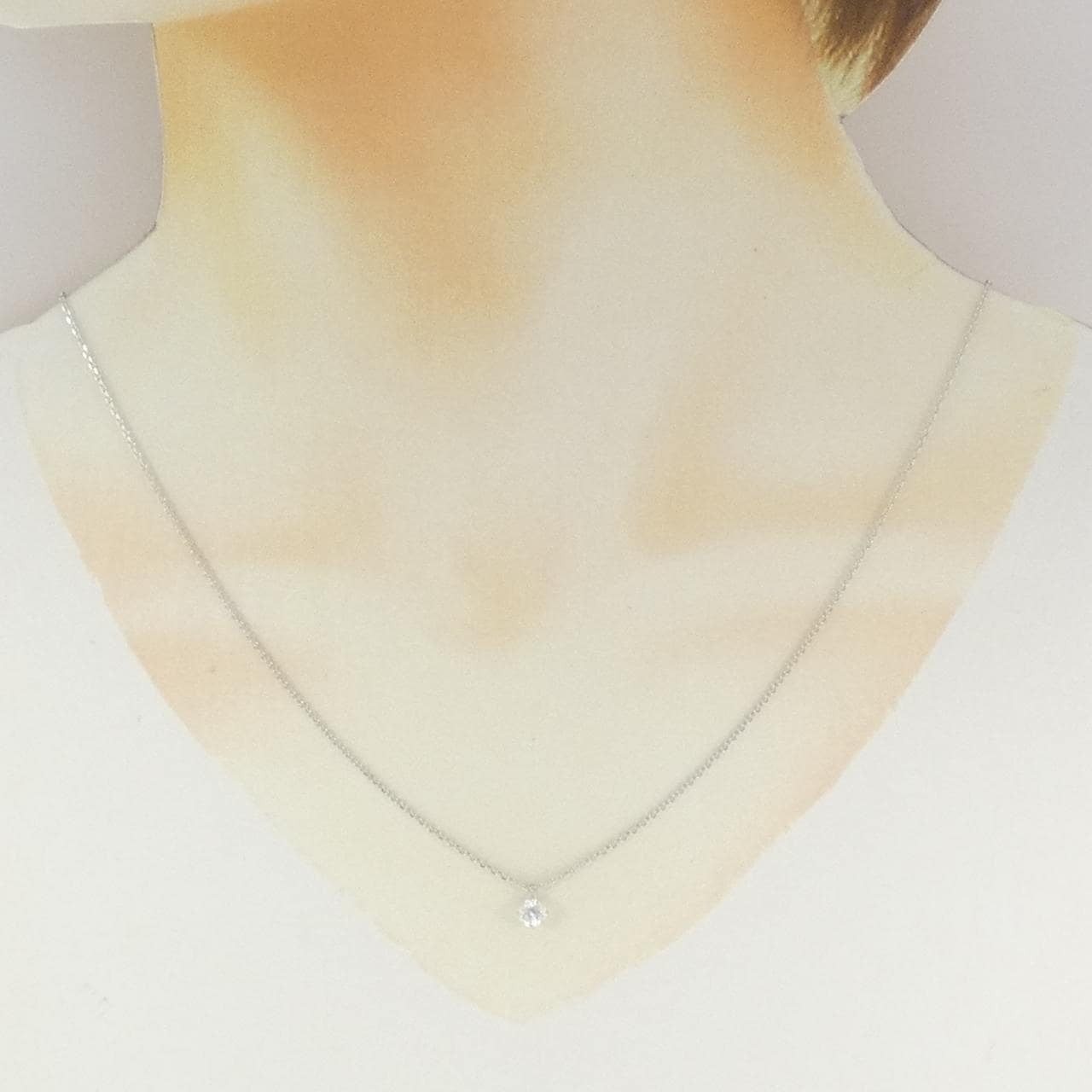 PT900/PT850 ダイヤモンド ネックレス 0.348CT E SI1 ファンシーカット