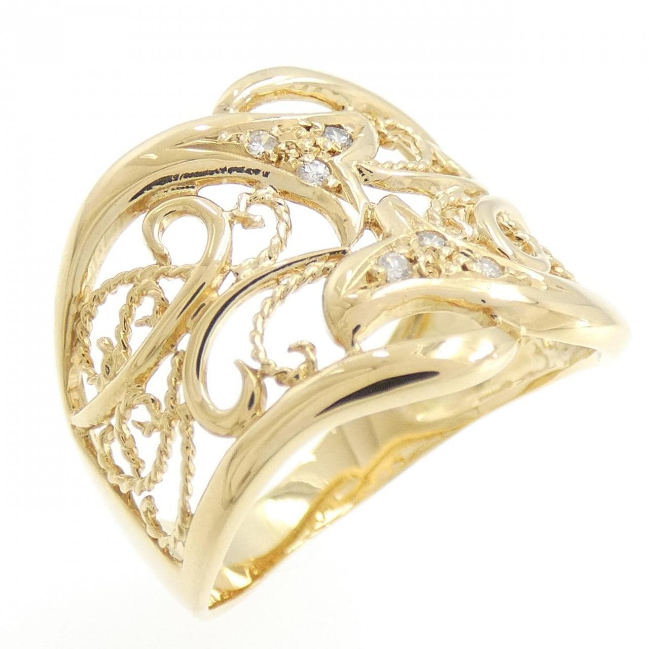 K18YG ダイヤモンド リング 0.03CT