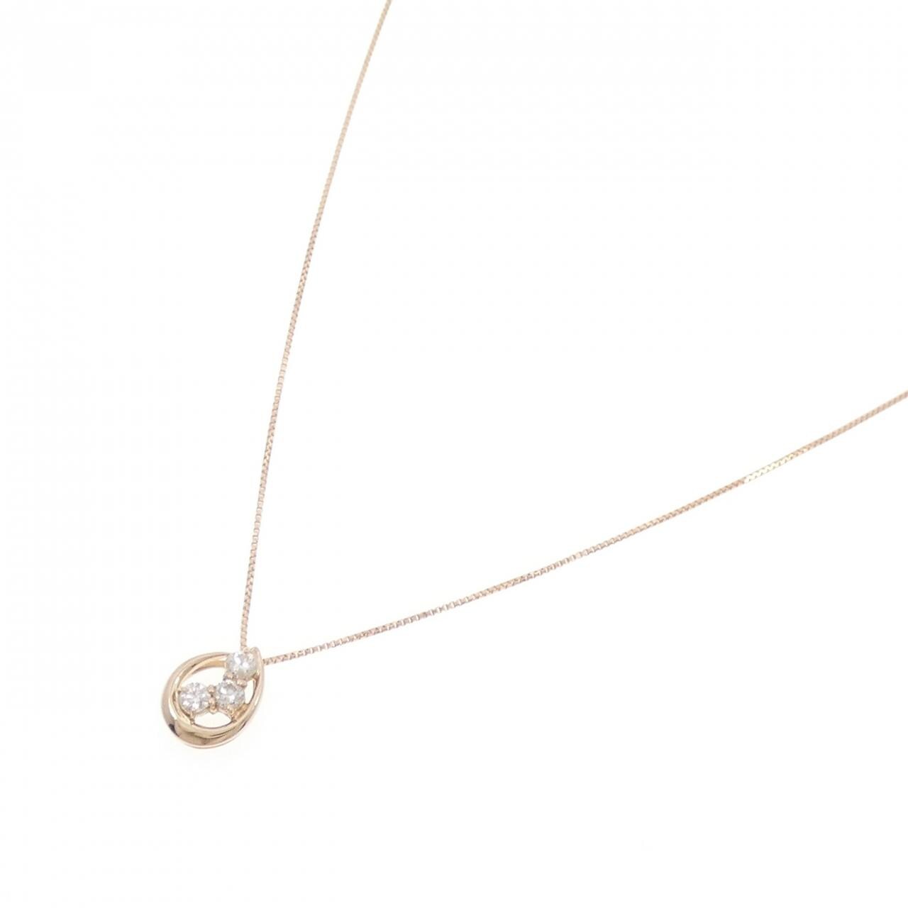 K18PG ダイヤモンド ネックレス 0.20CT