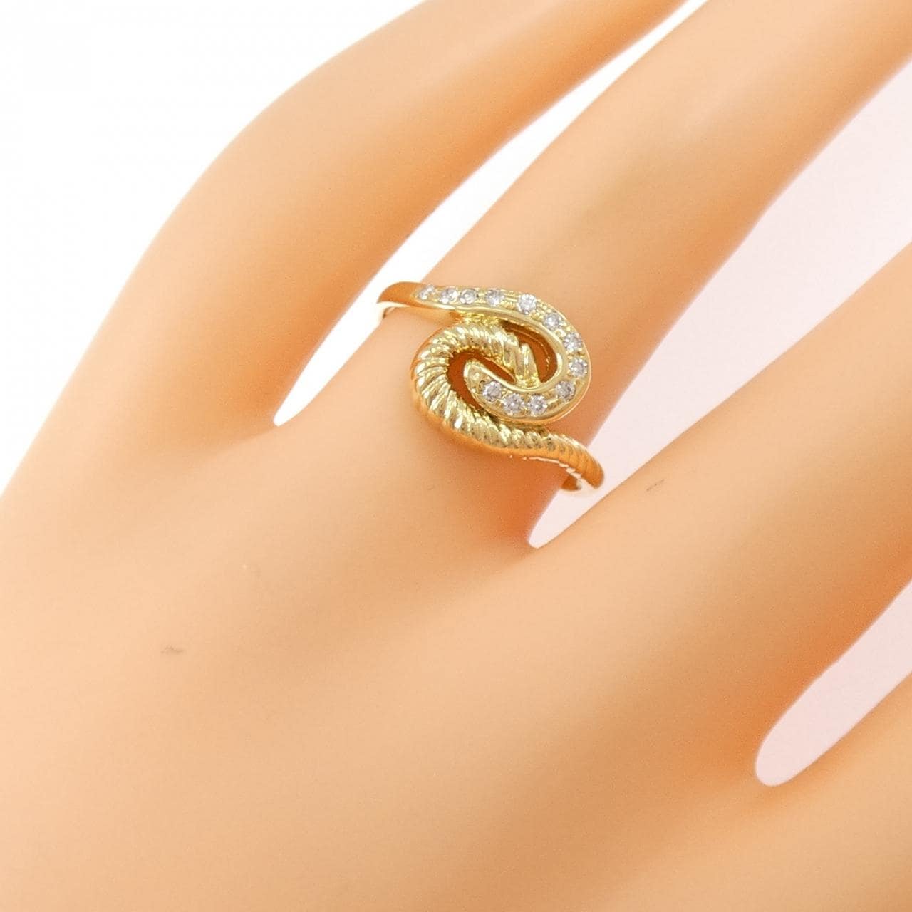 K18YG ダイヤモンド リング 0.10CT