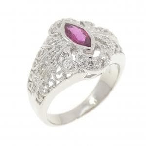 PT900 ルビー リング 0.43CT
