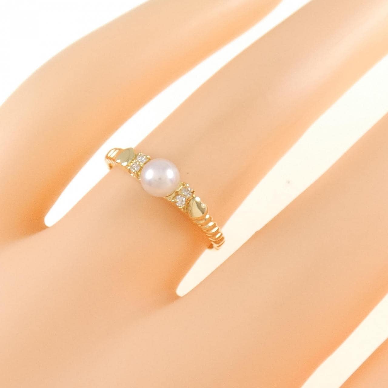 K18YG アコヤパール リング 4.3mm