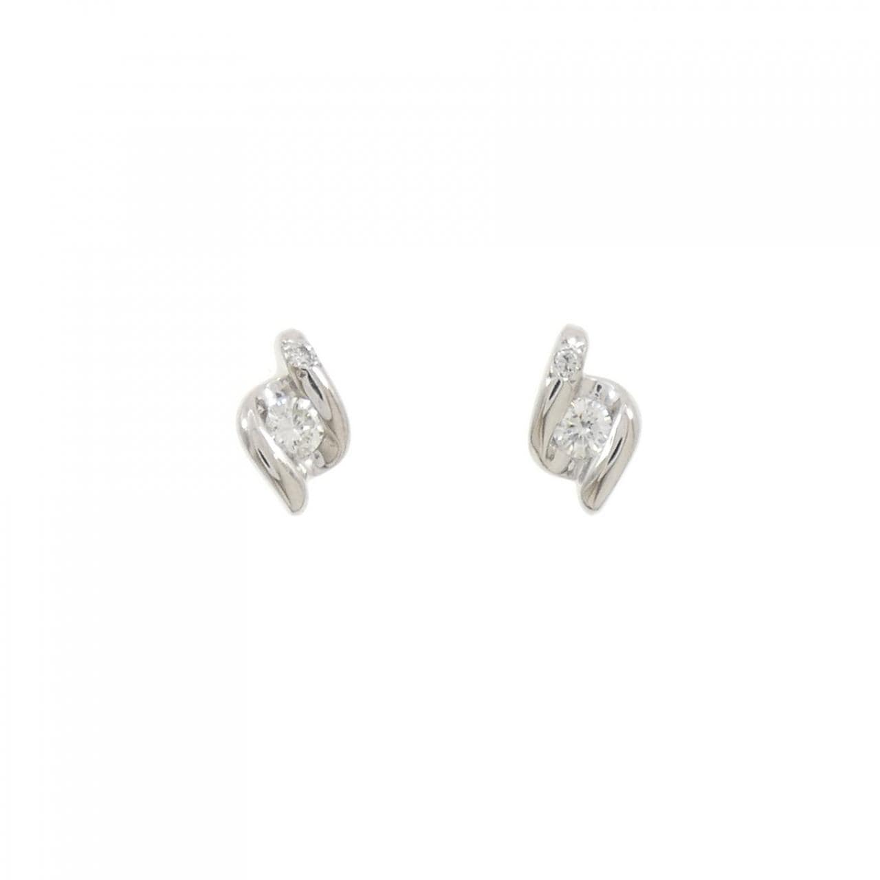 PT900 ダイヤモンド ピアス 0.22CT