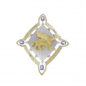 水野薫子 タンザナイト ブローチ 0.61CT