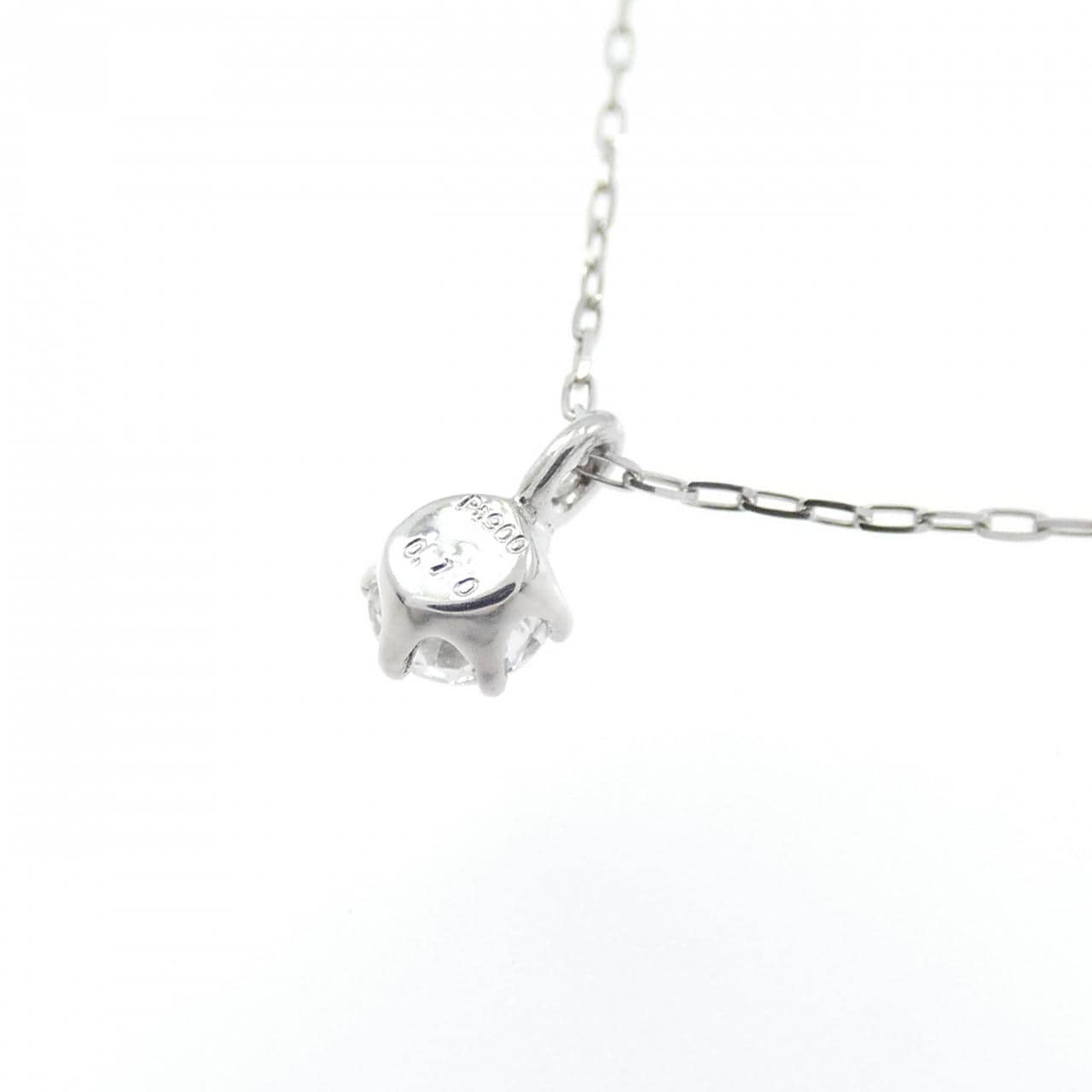 PT900单钻鑽石項鍊，0.10克拉