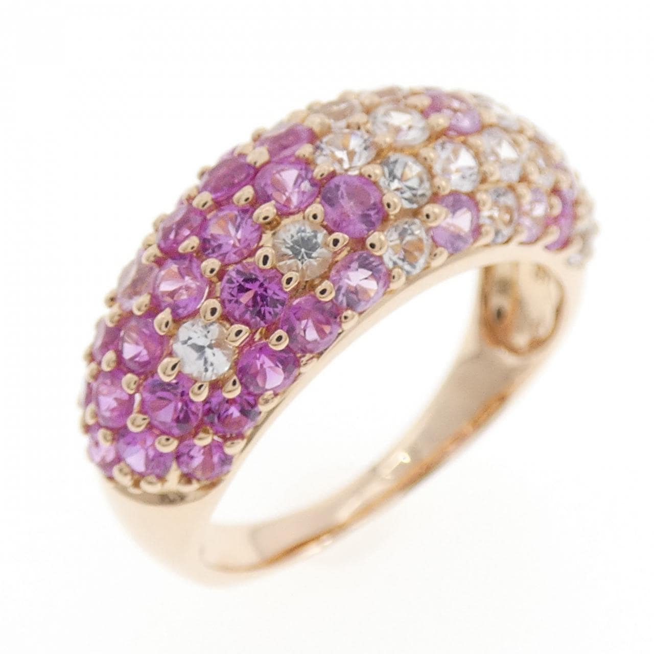 K18PG パヴェ サファイヤ リング 2.45CT