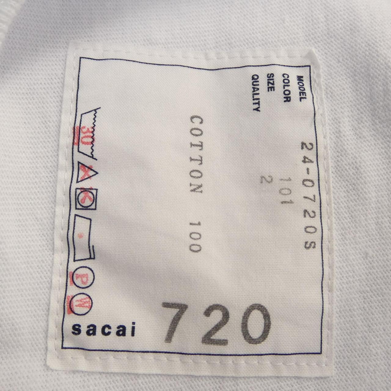 サカイ SACAI 24-0720S UNISEX Tシャツ