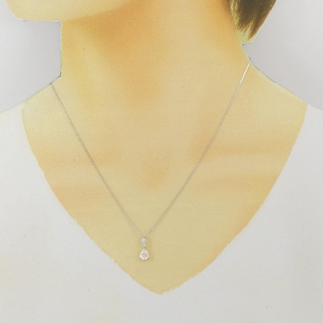 K18WG ダイヤモンド ネックレス 0.653CT