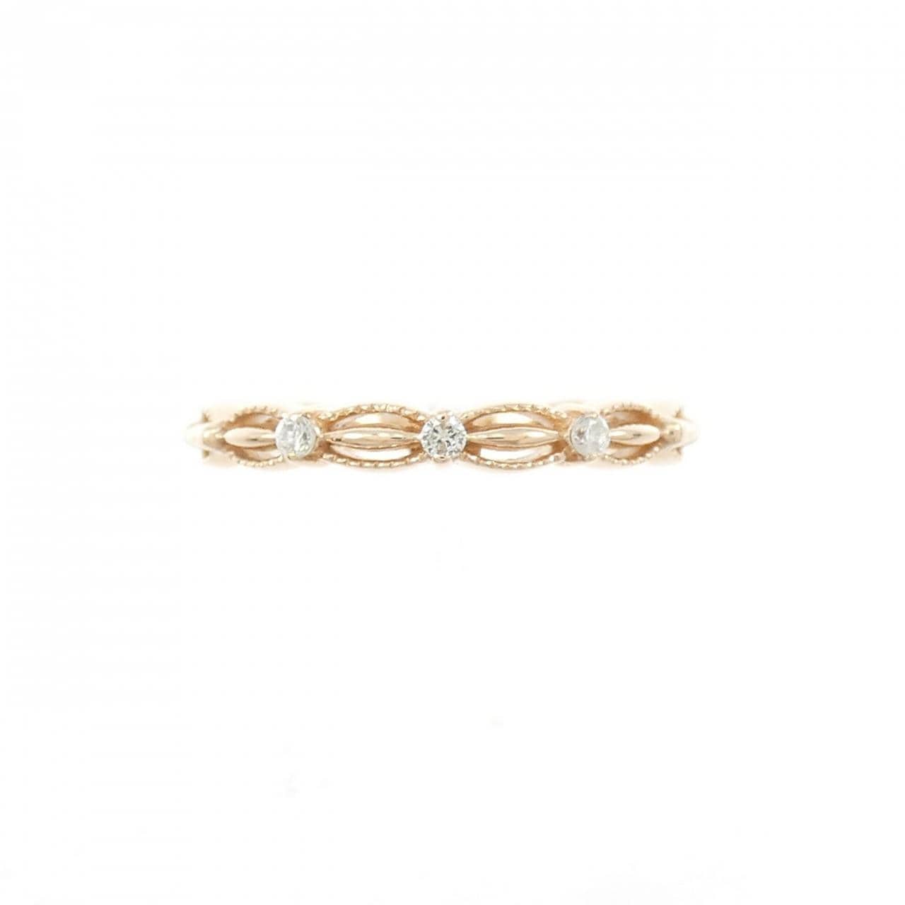 アガット ダイヤモンド ピンキーリング 0.02CT