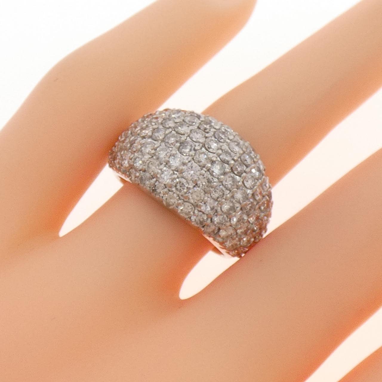 PT900 パヴェ ダイヤモンド リング 3.00CT