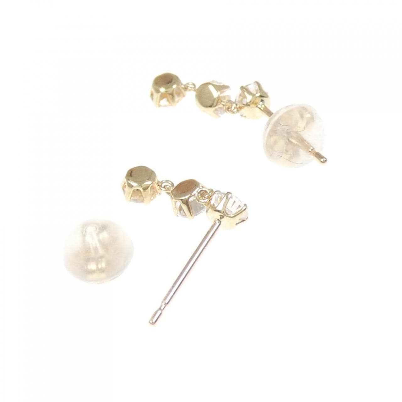 K10YG キュービック ピアス