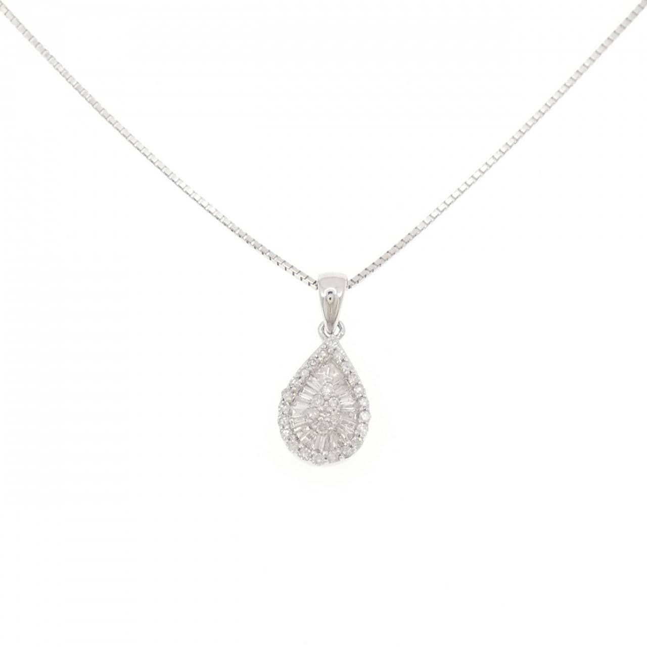 K18WG ダイヤモンド ネックレス 0.20CT