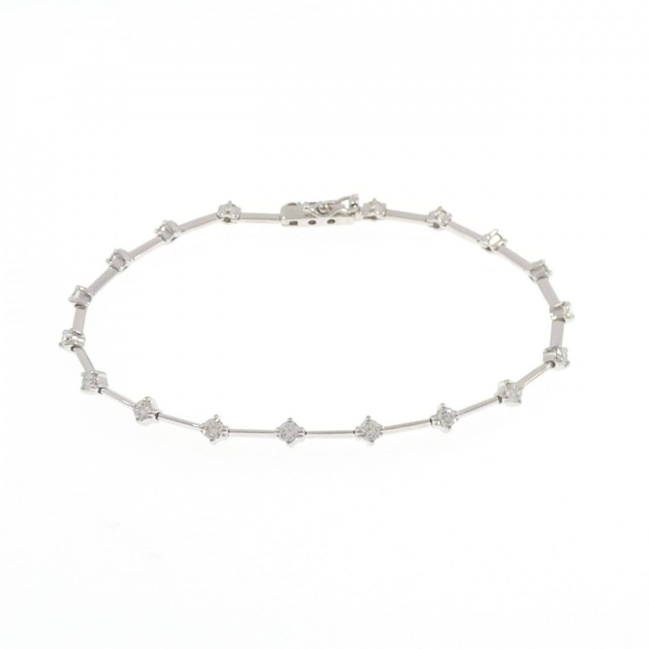 K18WG ダイヤモンド ブレスレット 1.25CT