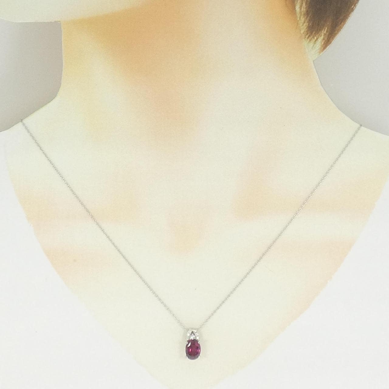 PT900/PT850 ガーネット ネックレス 2.04CT