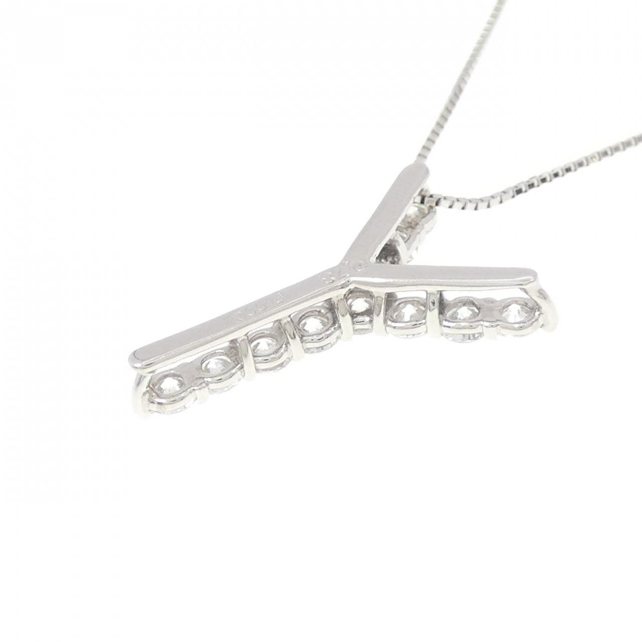 PT900/PT850 イニシャルY ダイヤモンド ネックレス 0.78CT