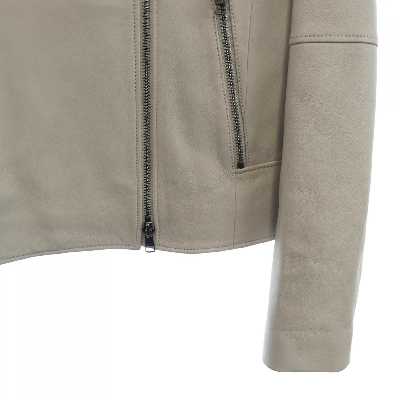 ヒューゴボス HUGO BOSS レザーライダースジャケット