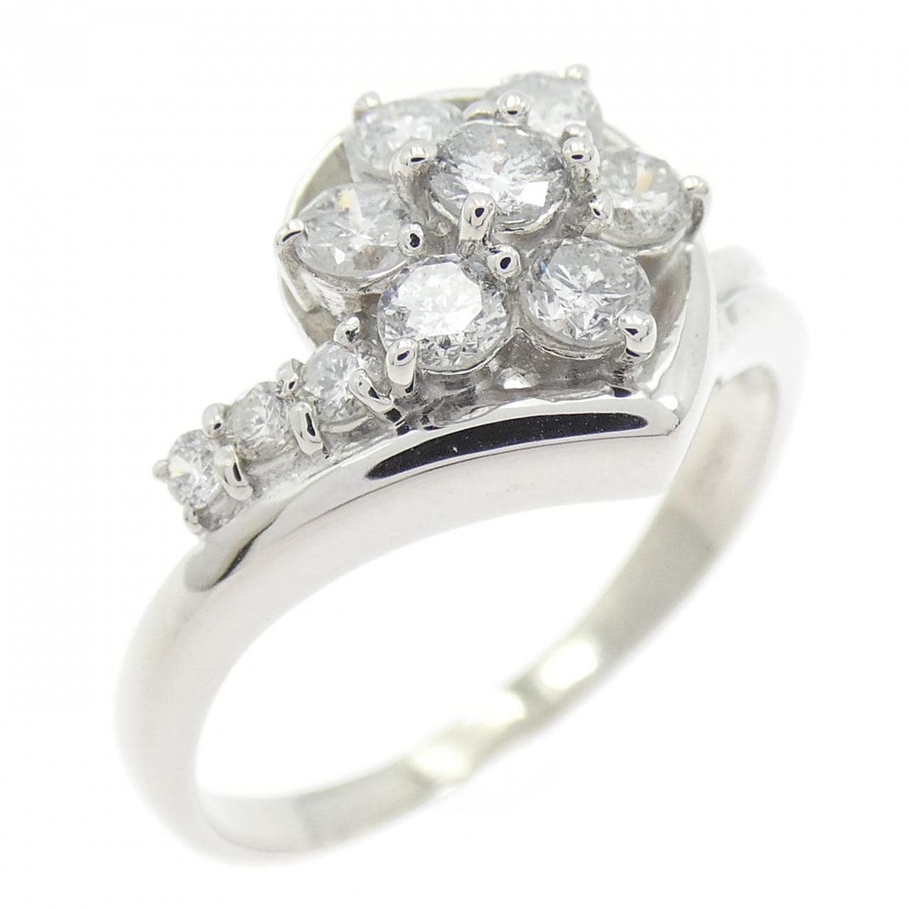 PT900 フラワー ダイヤモンド リング 0.50CT