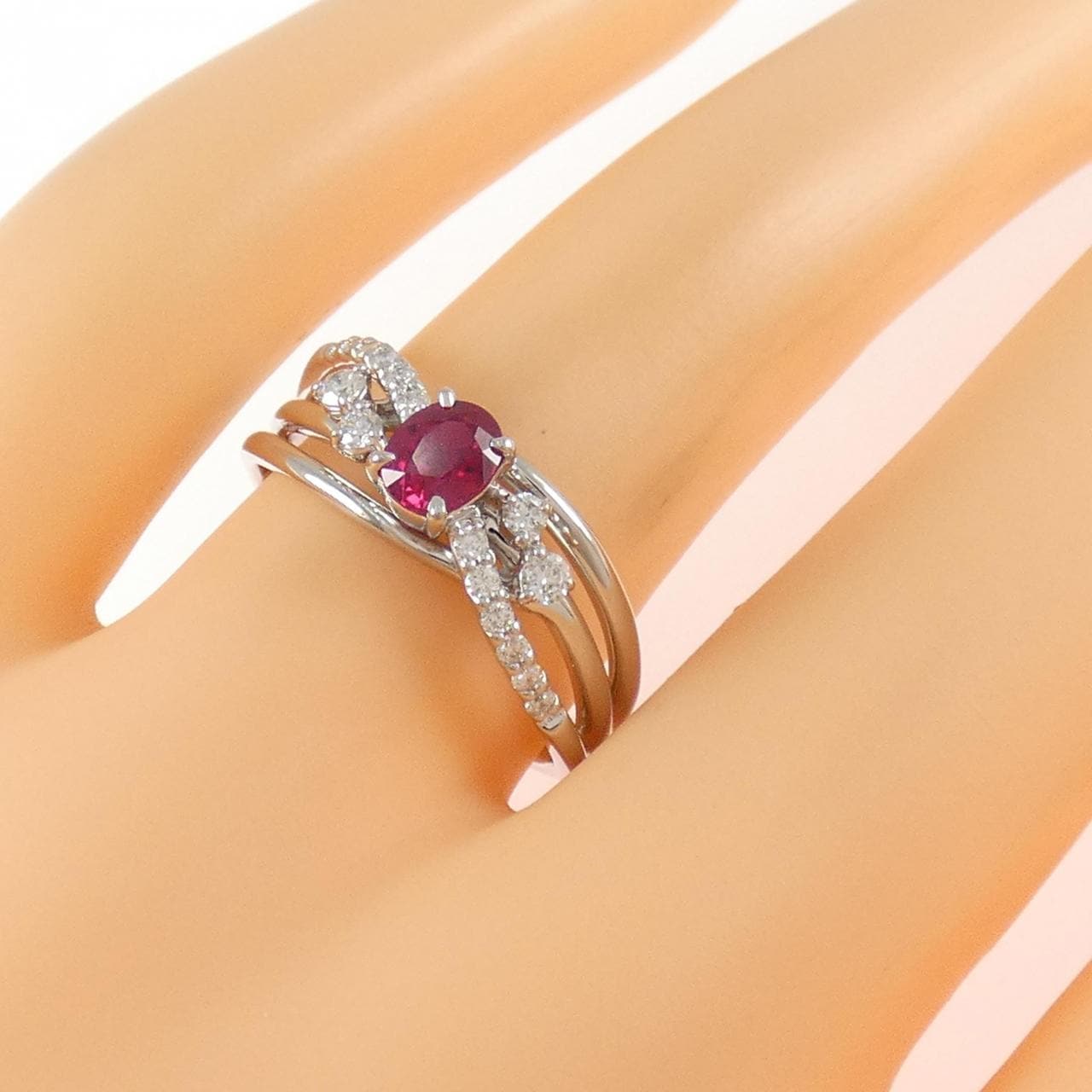 PT900 ルビー リング 0.47CT