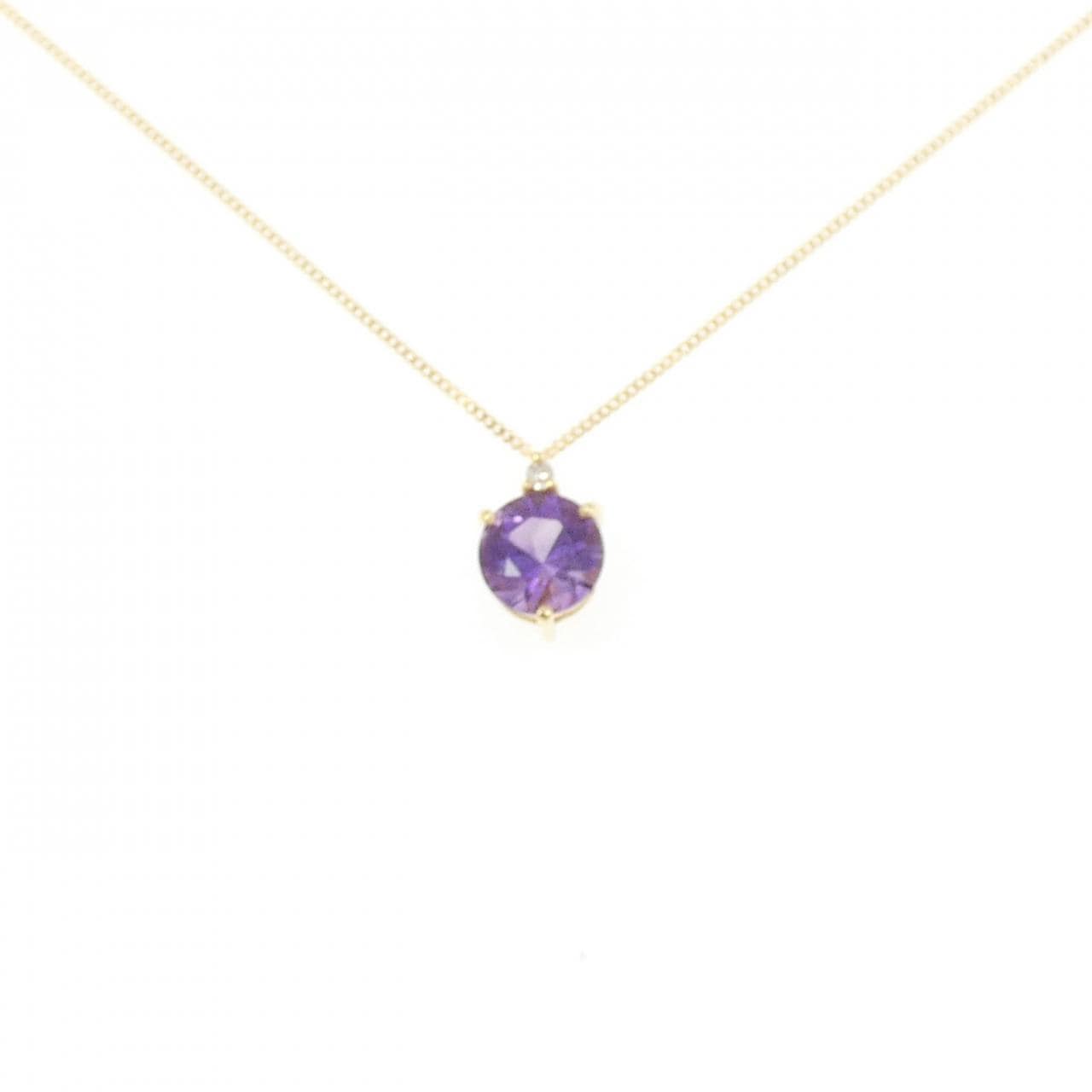 K18YG アメジスト ネックレス 1.0CT