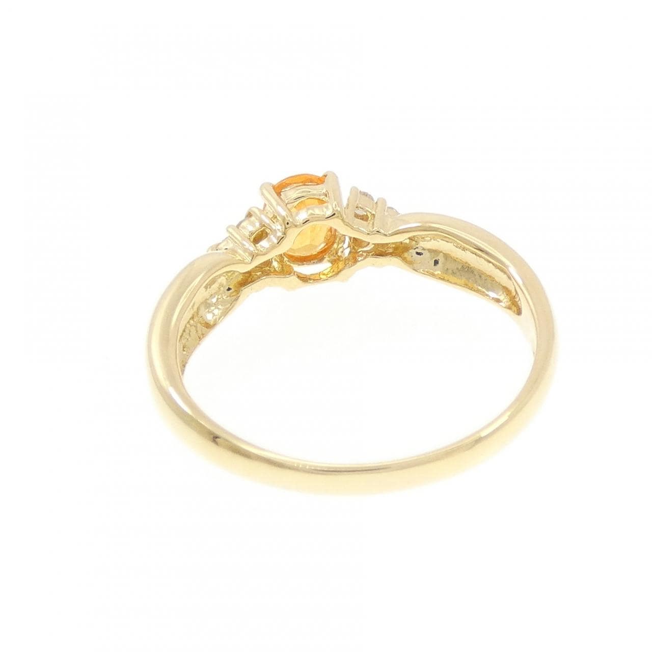 K18YG シトリン リング 0.39CT