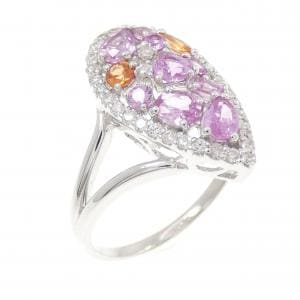 K18WG サファイヤ リング 0.87CT