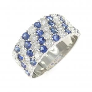 K18WG サファイヤ リング 1.13CT