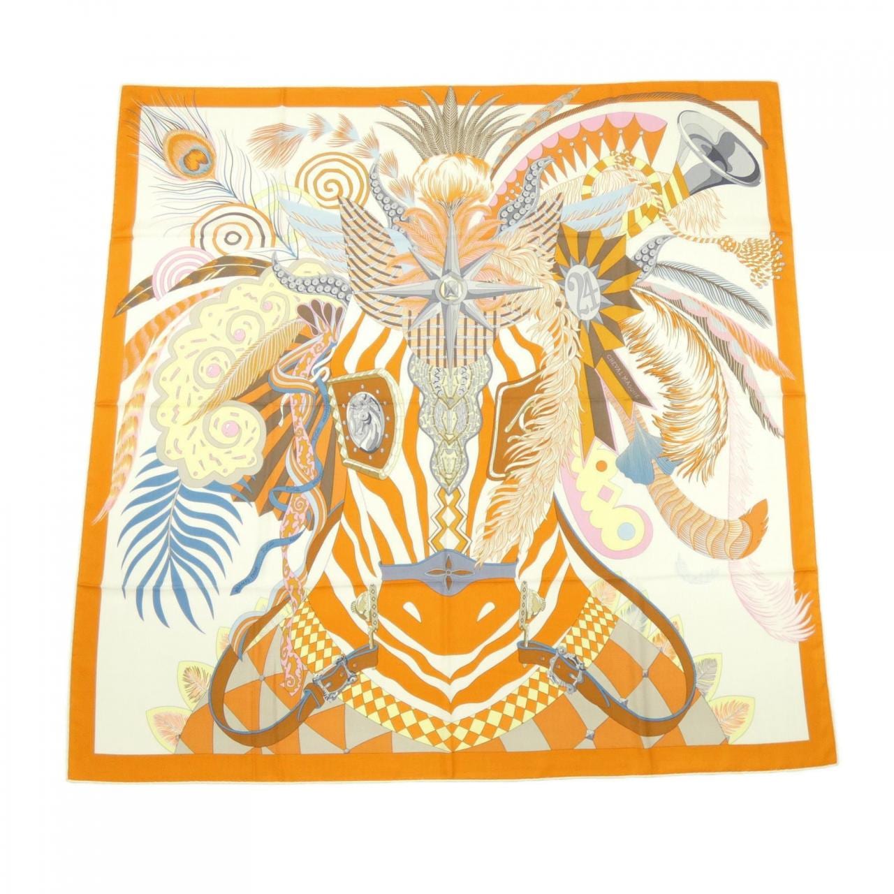 エルメス HERMES CHEVAL MASQUE H244305S カレジェアン140 ショール