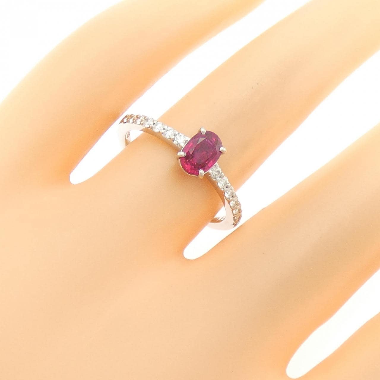 PT900 ルビー リング 0.728CT