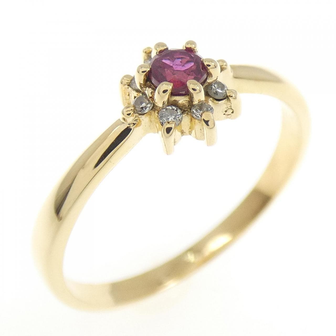 K18YG ルビー リング