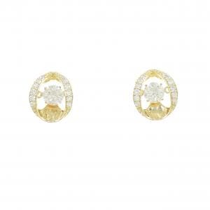 [BRAND NEW] K18YG Diamond earrings 0.297CT 0.292CT F SI2 Good