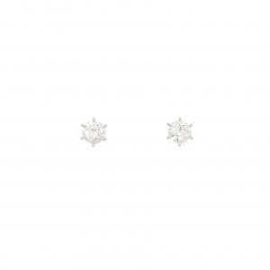 【新品】PT ダイヤモンド ピアス 0.209CT 0.204CT F SI2 Good