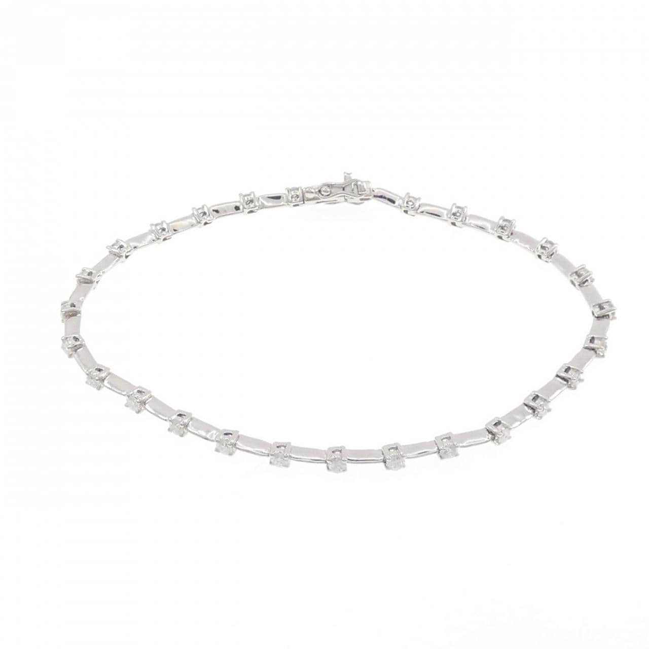 750WG ダイヤモンド ブレスレット 0.67CT