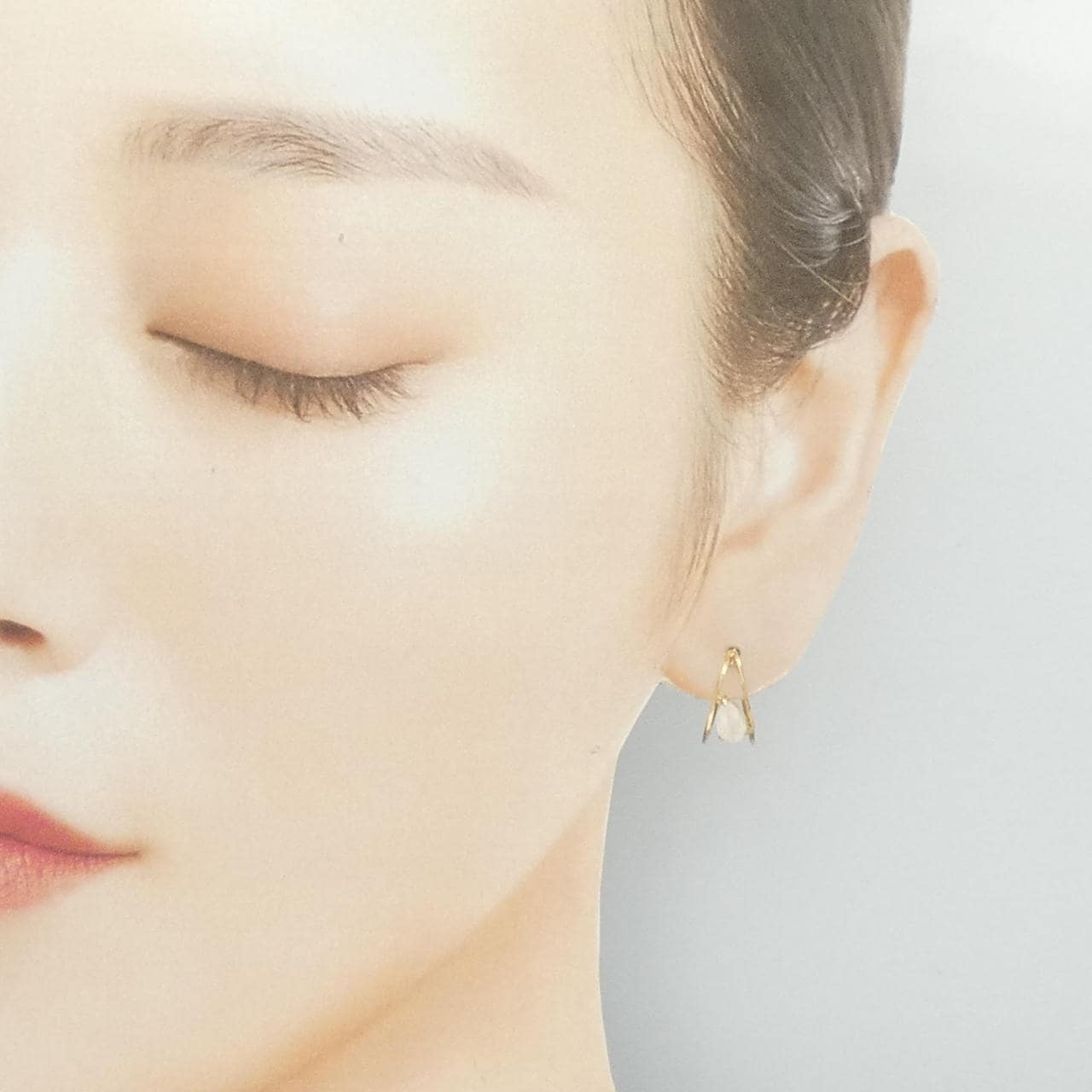 【新品】K10YG ムーンストーン ピアス