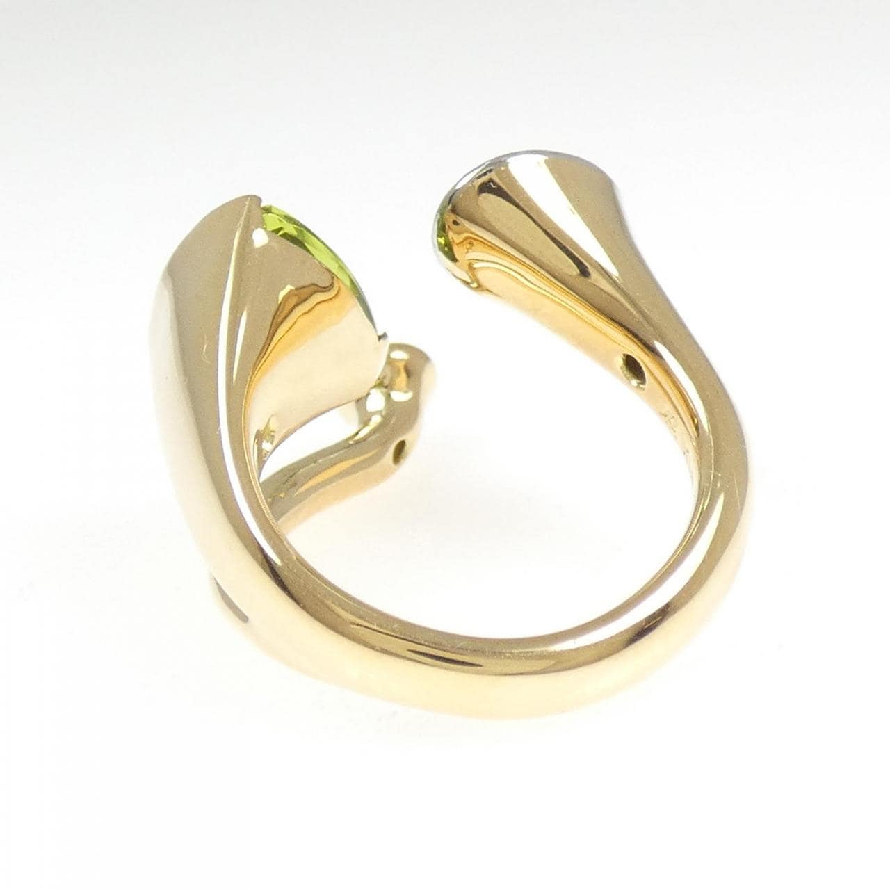 K18YG/PT900 ペリドット リング 2.65CT