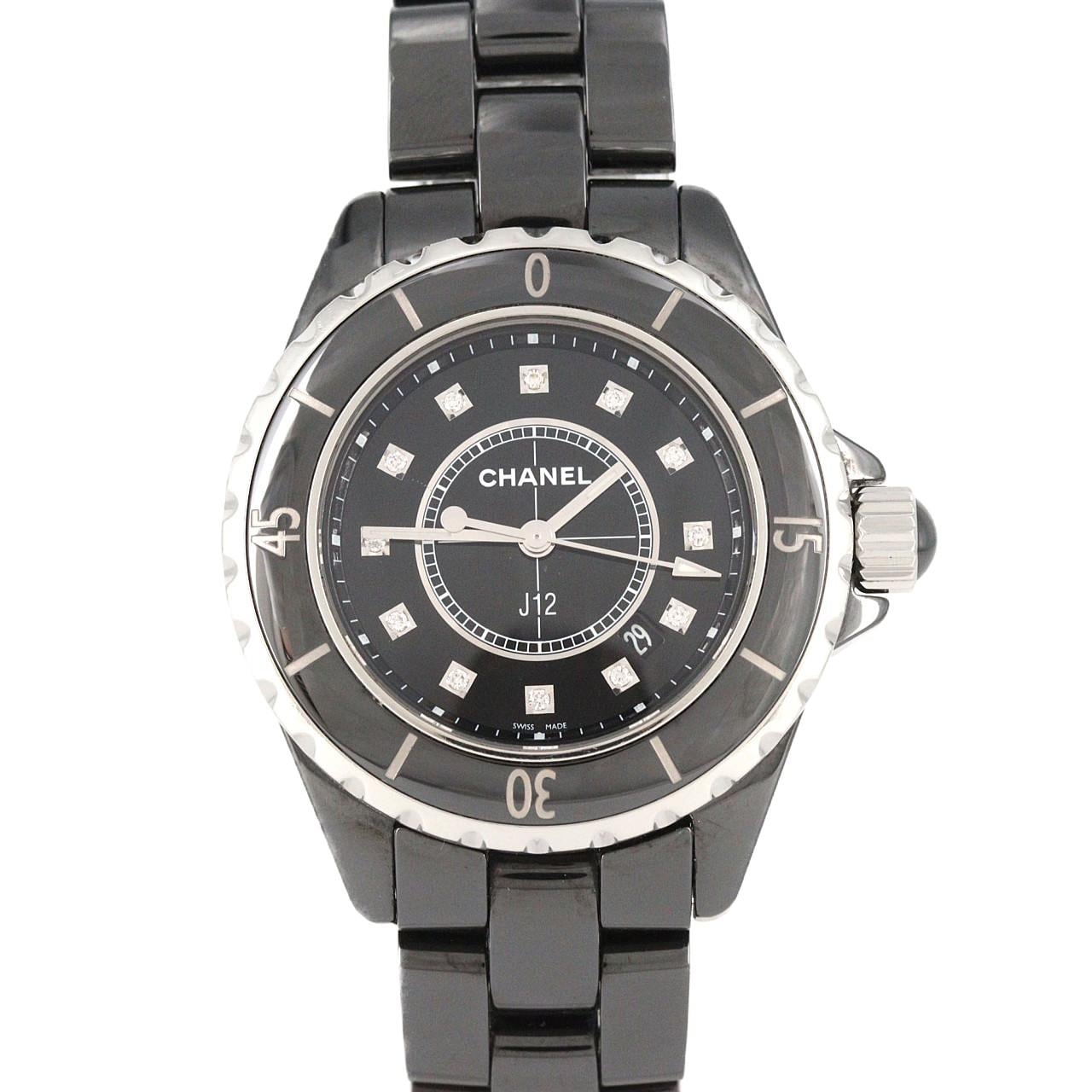 【ノーメンテナンス還元価格】シャネル J12 33mmセラミック･12P H1625 セラミック クォーツ