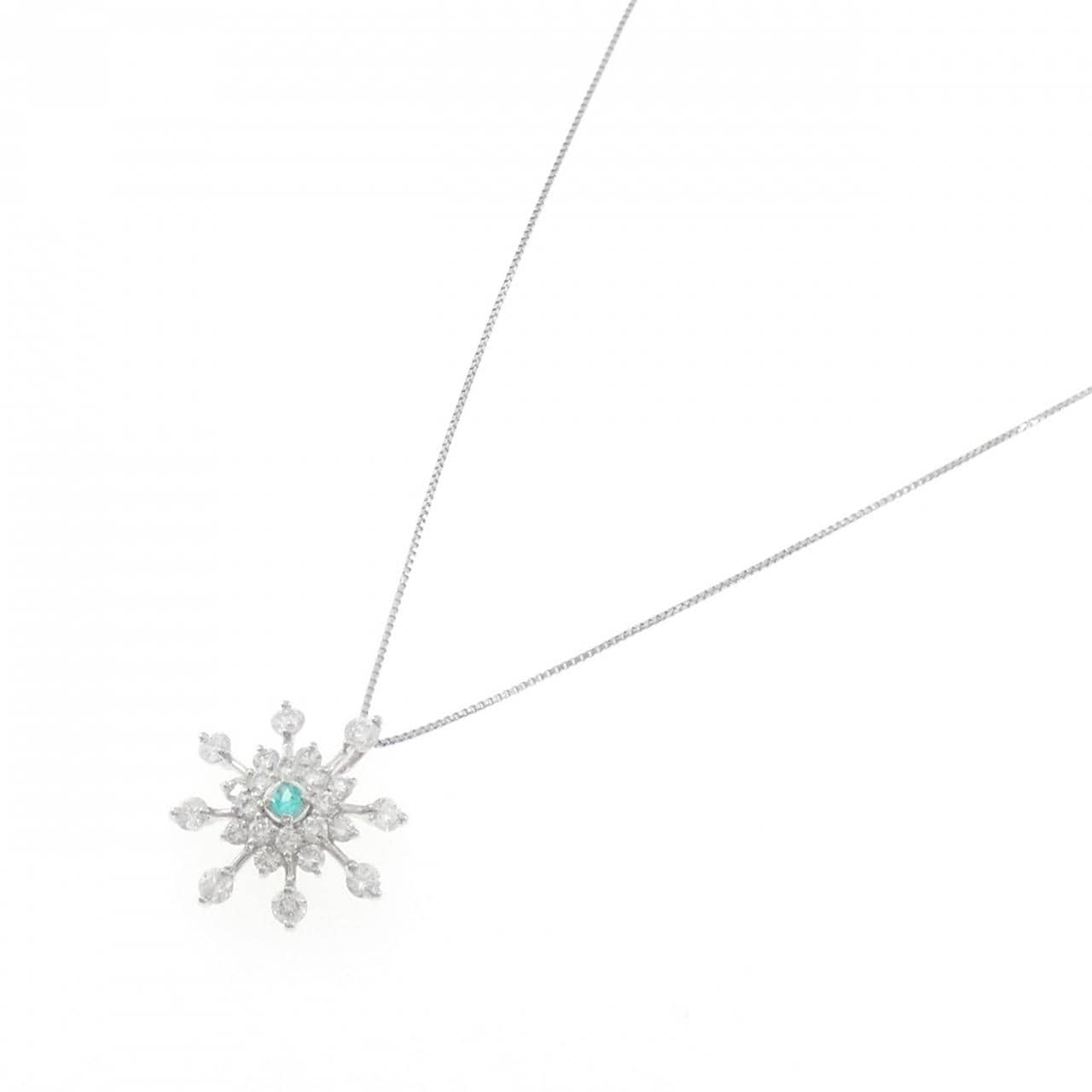 PT900/PT850 パライバトルマリン ネックレス 0.04CT