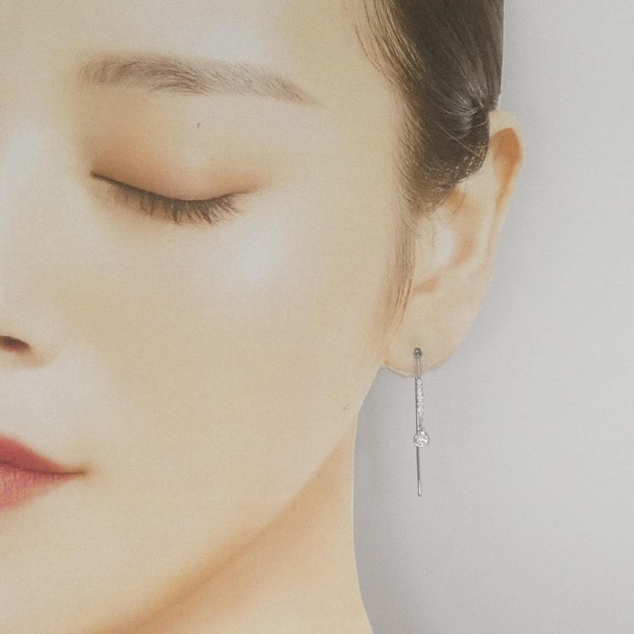 K18WG ダイヤモンド ピアス 0.29CT