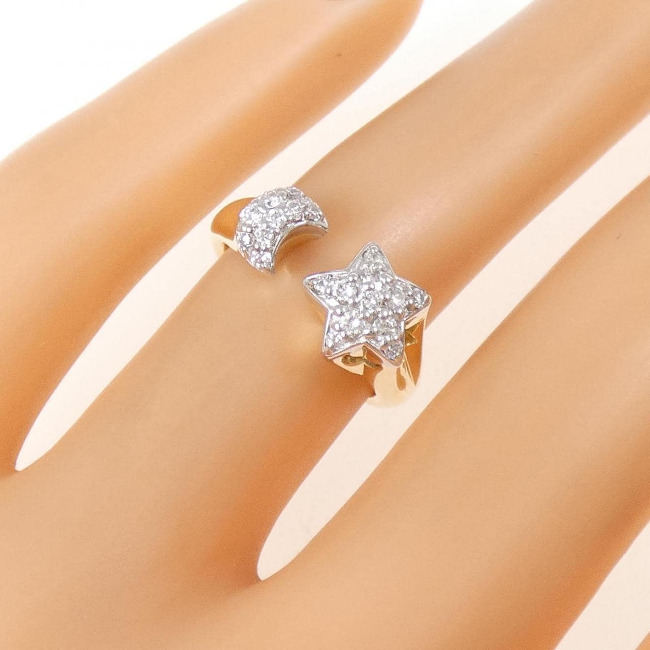 ポンテヴェキオ スター×ムーン ダイヤモンドリング 0.23CT