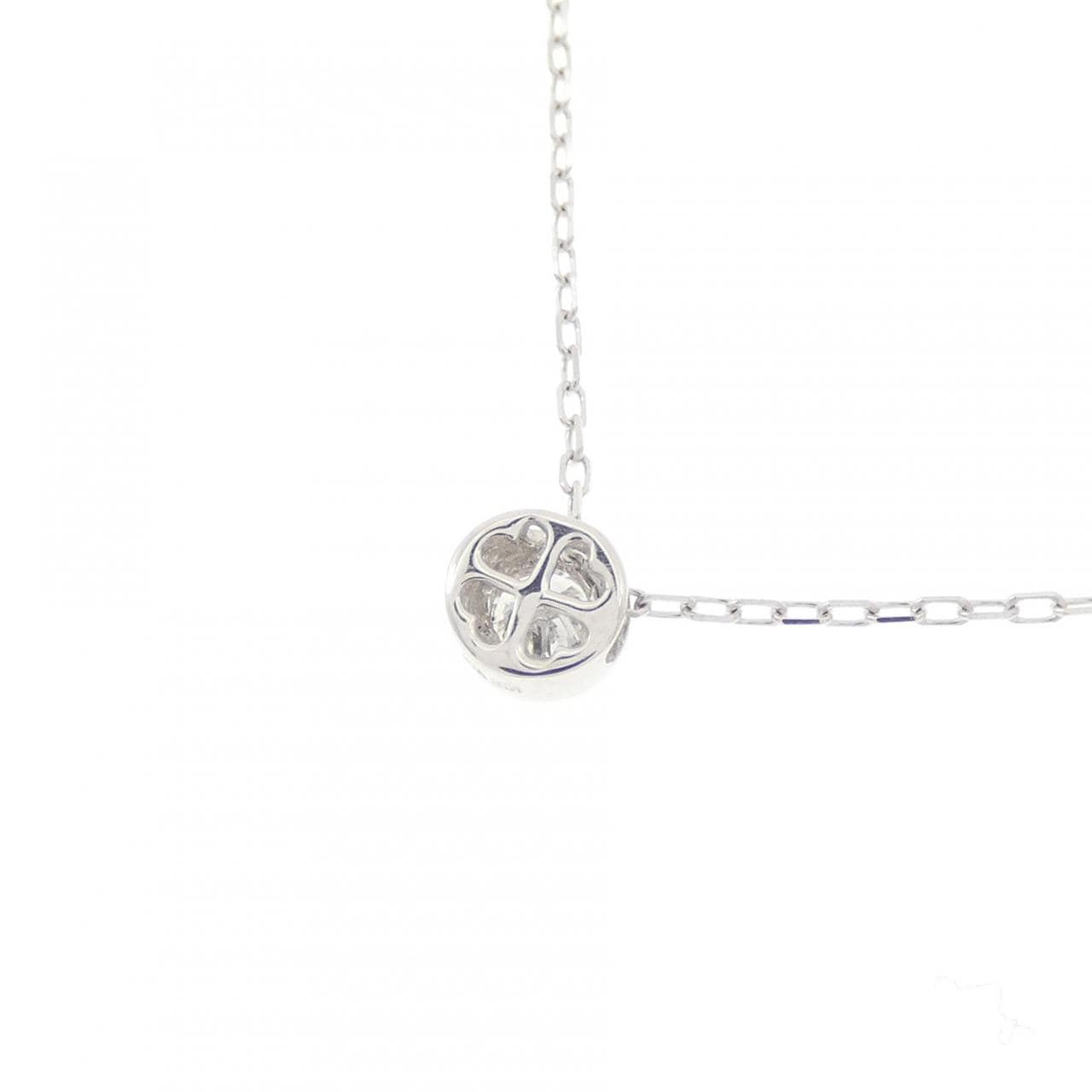 K18WG ソリティア ダイヤモンド ネックレス 0.08CT